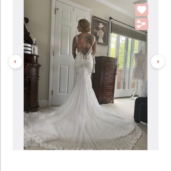 Galia Lahav Navona new with tags wedding dress comes with sleeves - Picture 2 of 9